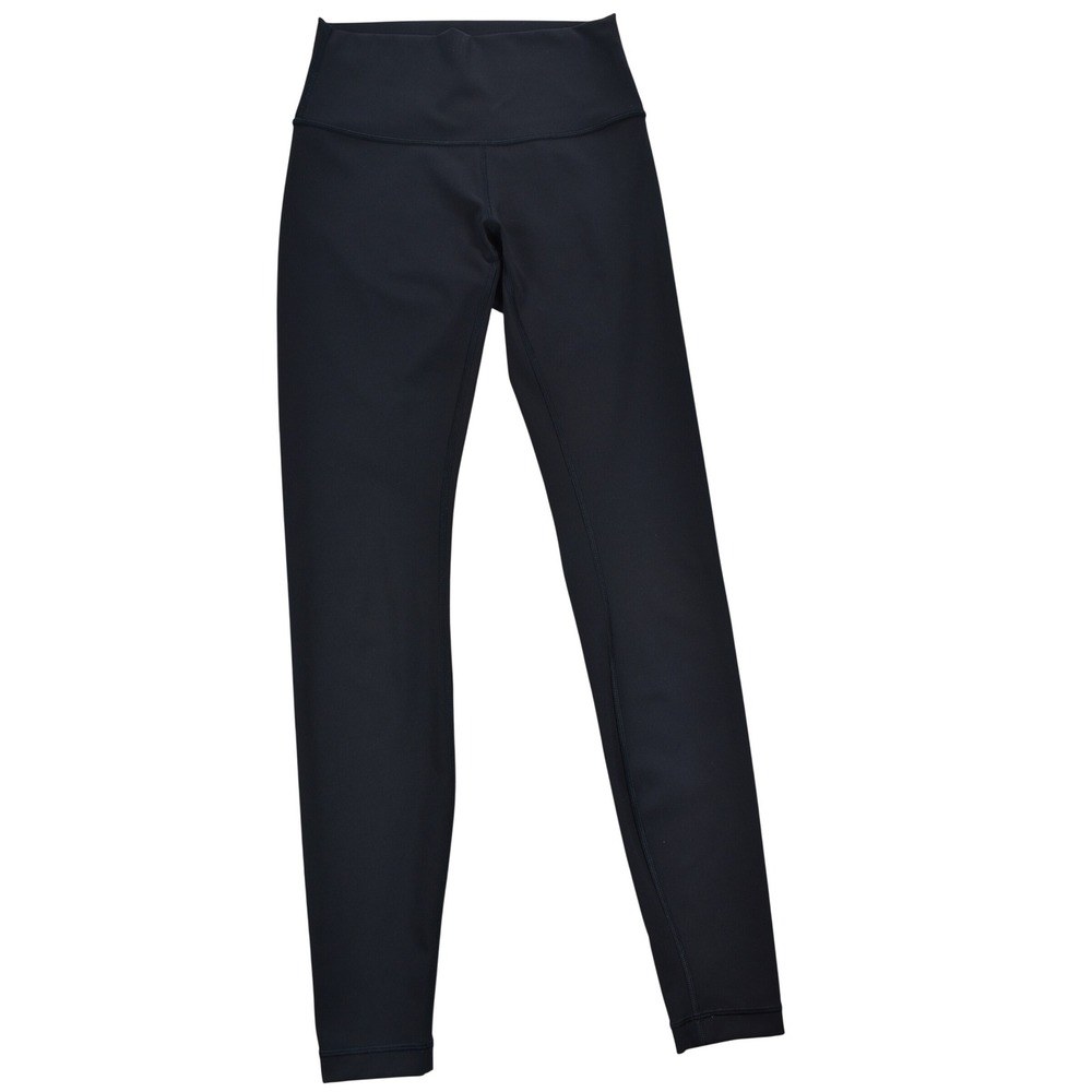 Lululemon High Rise Black Yoga Leggings 25 Inseam Athletic Tights